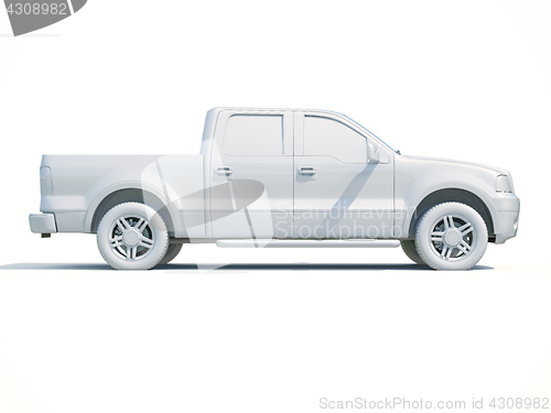 Image of 3d Car White Blank Template