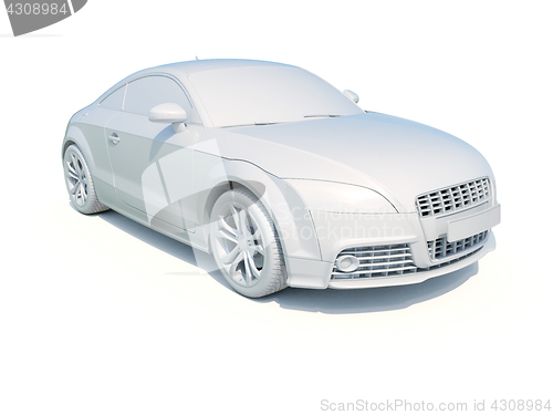 Image of 3d Car White Blank Template