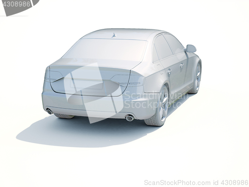 Image of 3d Car White Blank Template