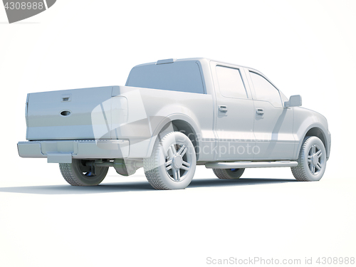 Image of 3d Car White Blank Template