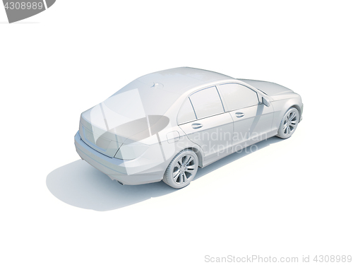 Image of 3d Car White Blank Template