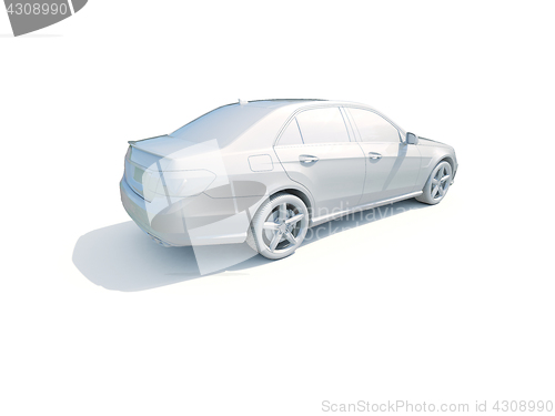 Image of 3d Car White Blank Template