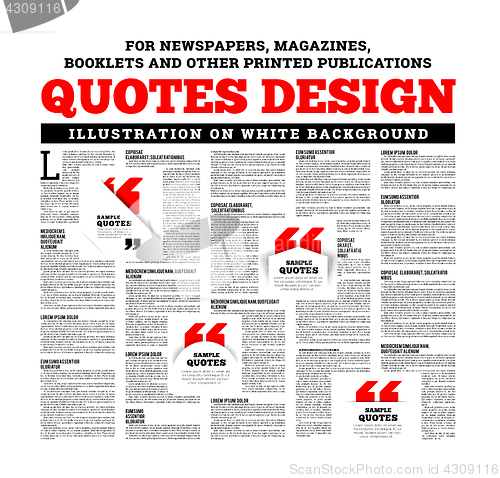 Image of Quotes design for newspapers, magazines, books and other printed and online publications