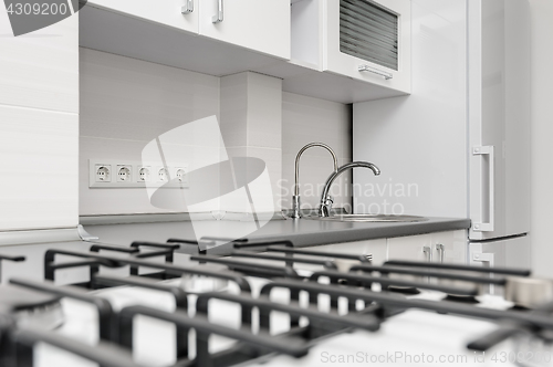 Image of Modern white kitchen