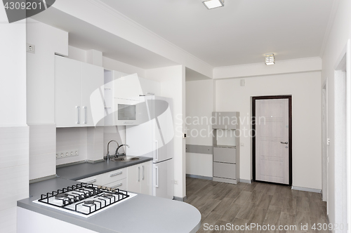 Image of Modern white kitchen