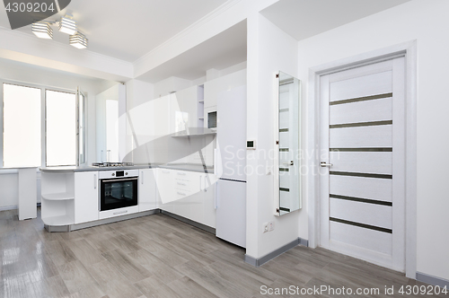 Image of Modern white kitchen