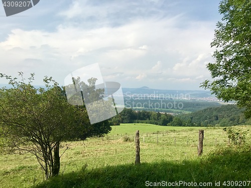 Image of Panoramic view of the Swabian Alb (the smaller Alps)