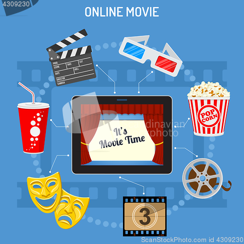 Image of online movie concept