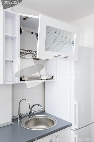 Image of Modern white kitchen