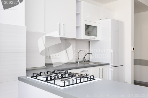 Image of Modern white kitchen