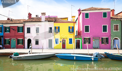 Image of Colored houses in Venice - Italy