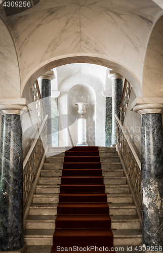 Image of NOTO, ITALY - 21th June 2017: Luxury entrance of Nicolaci Palace