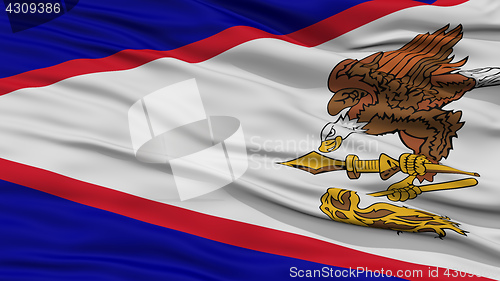 Image of Closeup American Samoa Flag, USA state