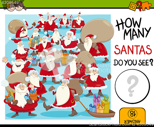 Image of counting santa claus activity