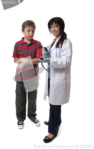 Image of Doctor child medical checkup