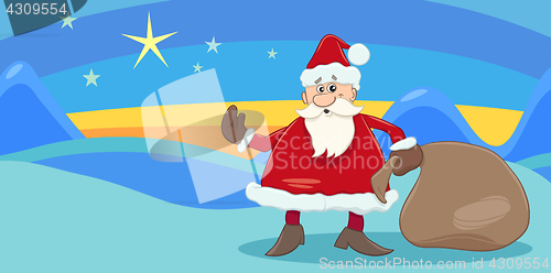 Image of greeting card with santa