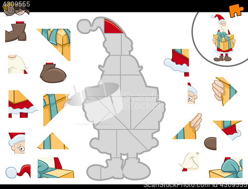 Image of jigsaw puzzle with santa claus