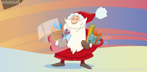 Image of greeting card with santa claus