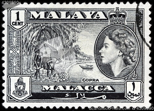Image of Vintage Malaya Stamp