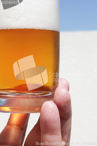 Image of Glass of Foamy Beer