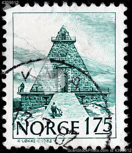 Image of Norwegian town Stavern Stamp