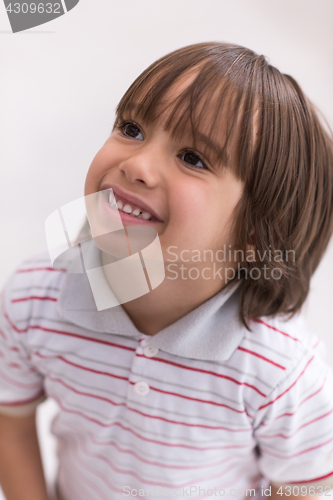 Image of little boy who looking up