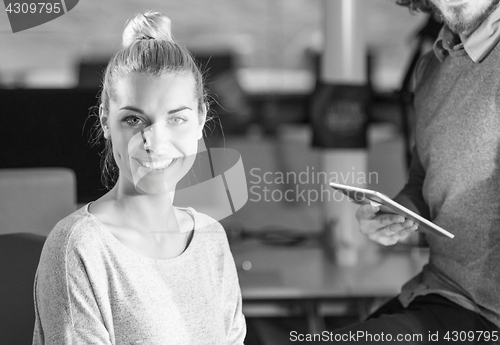 Image of Portrait of businesswoman in office