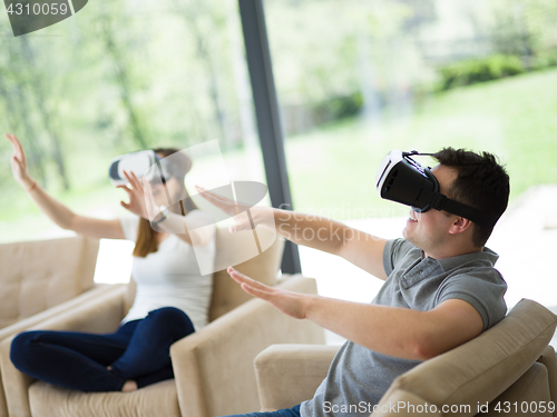 Image of Couple using virtual reality headset