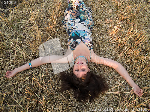 Image of Lady in straw