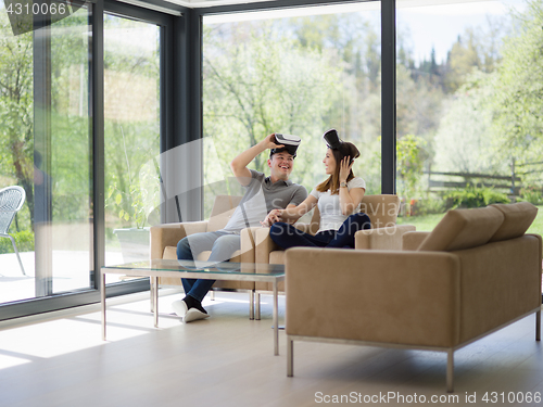 Image of Couple using virtual reality headset