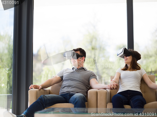 Image of Couple using virtual reality headset