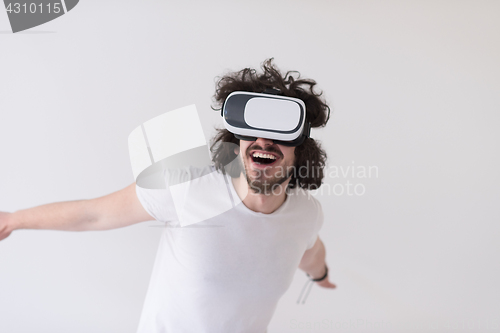 Image of Man using headset of virtual reality