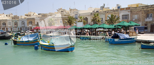 Image of  Marsaxlokk ancient fishing village malta mediterranean
