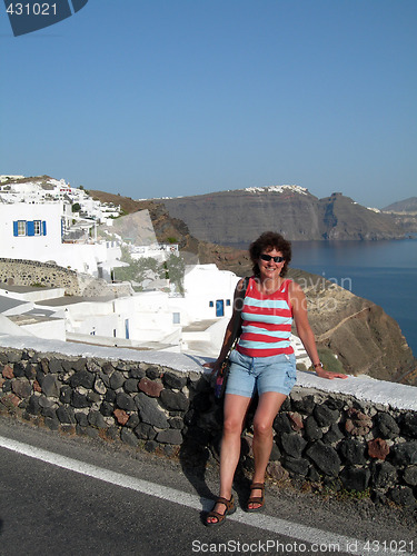 Image of caldera view santorini greek islands hotel motel traditional hou