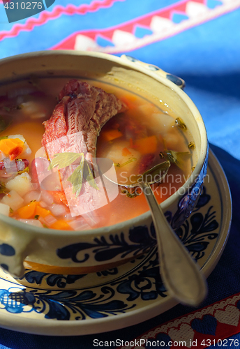Image of Traditional Meat stew with vegetables 