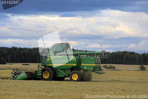 Image of Dusktime John Deere Harvest