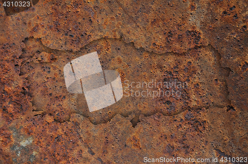 Image of Map of Turkey on rusty metal