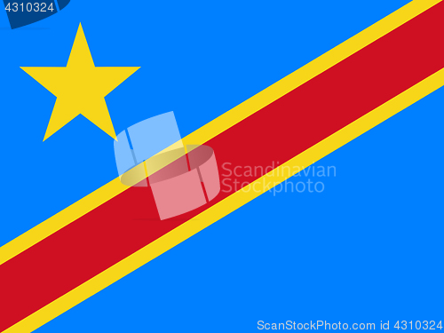 Image of Colored flag of the Democratic Republic of the Congo