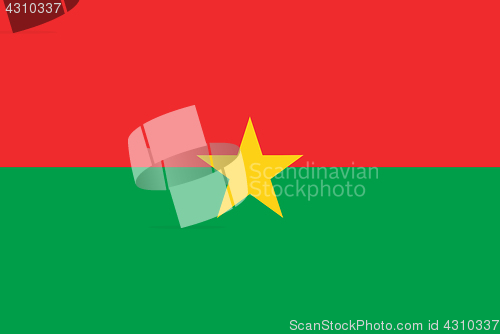 Image of Colored flag of Burkina Faso