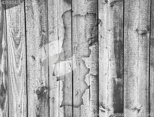 Image of Map of Portugal on weathered wood