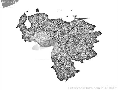Image of Map of Venezuela on poppy seeds