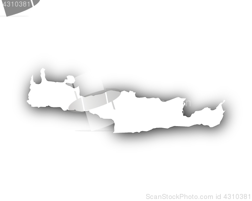 Image of Map of Crete with shadow