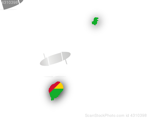 Image of Map and flag of Sao Tome and Principe