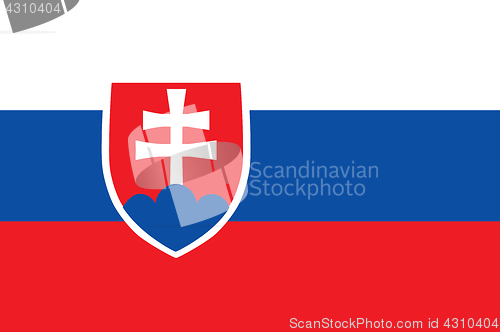 Image of Colored flag of Slovakia