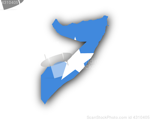 Image of Map and flag of Somalia