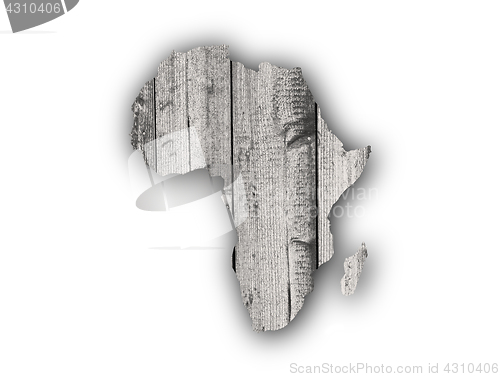 Image of Map of Africa on weathered wood