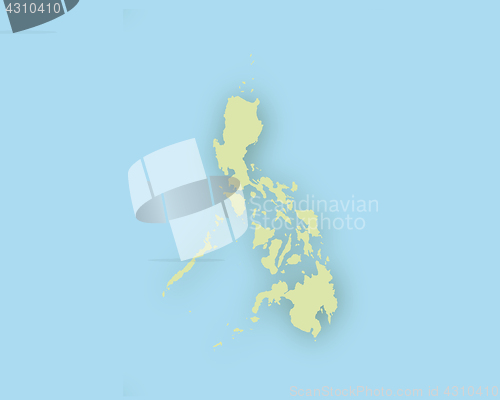 Image of Map of the Philippines with shadow