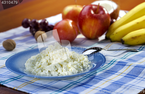 Image of healthy breakfast with fruit