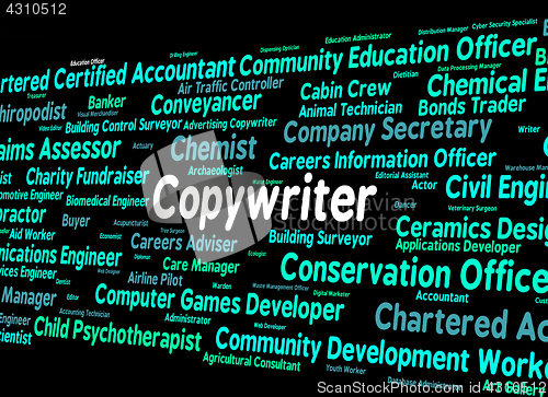 Image of Copywriter Job Indicates Employment Copywriters And Recruitment