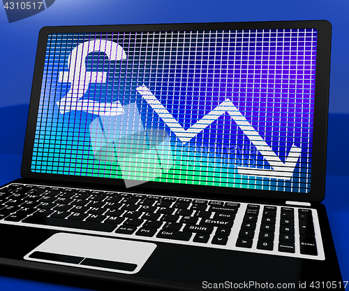 Image of Gbp With Arrow Down Showing Depression And Downturn